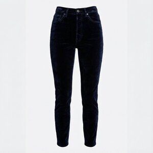 Free People Velveteen High Waist Skinny Pants